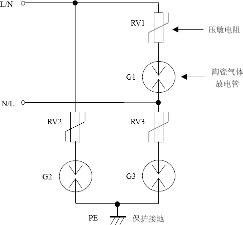 交流电源防雷电路